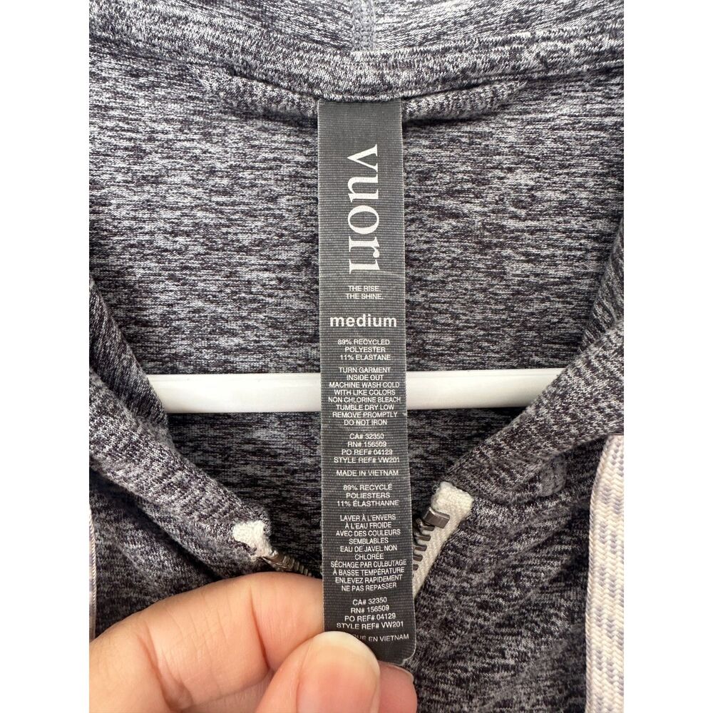 Vuori Women's Heather Gray Halo Performance 2.0 Jacket Full Zip Hoodie Size M - Picture 4 of 7